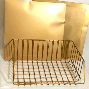 Bronze Wire Basket & Two Magnetic Dry Erase Boards